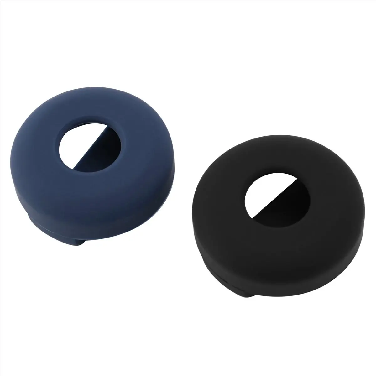 A013 Dog Collar(2 Pack), Silicone Pet Collar Case for , Anti-Lost Pet Loop Holder Black+Blue
