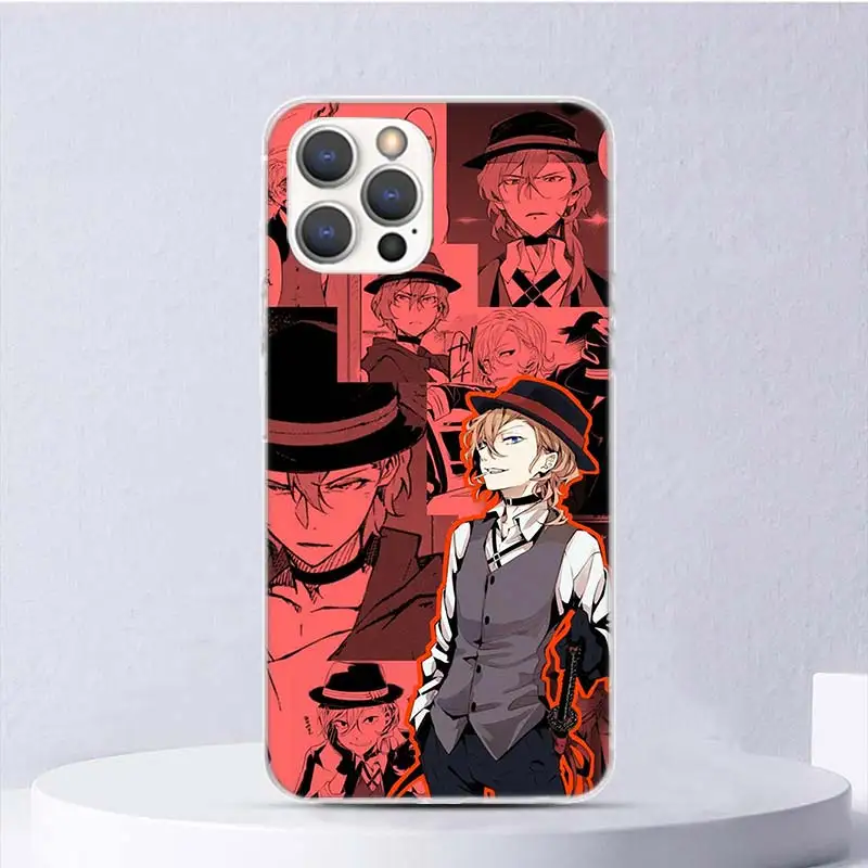 Bungo Stray Dogs Manga Soft Case For iPhone 16 15 Plus 11 12 13 Mini 14 Pro Max Apple Phone Cover X XS XR SE 7 8 SE Coque 11 12 