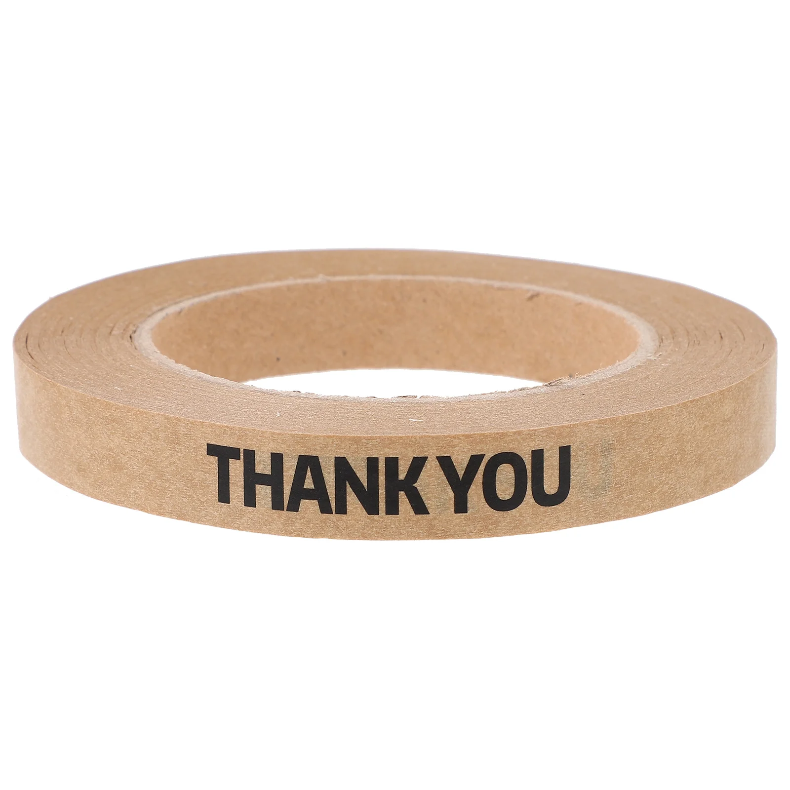 

1 Roll Sealing Tape Kraft Paper Thank You Tape for Packaging Bags Bakery Small Business Label Packing Tapes Bag Sealing Tapes