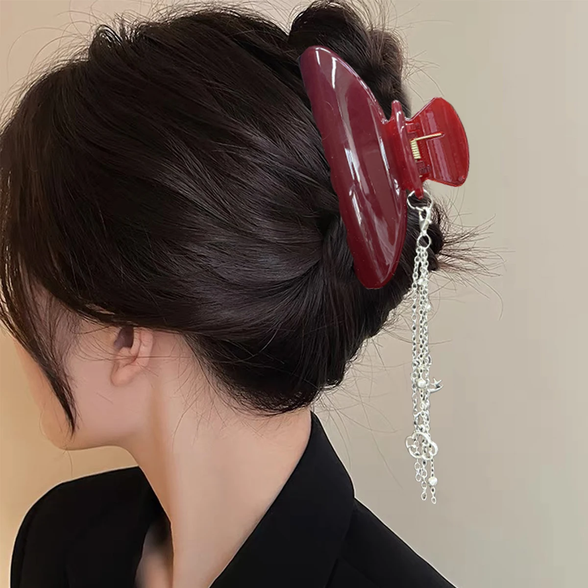 

AWAYTR винтажная заколка для волос с кисточкой, заколка для волос с кисточками, заколка для ванны, простая заколка для волос в форме краба, модные заколки для волос, женские аксессуары для волос