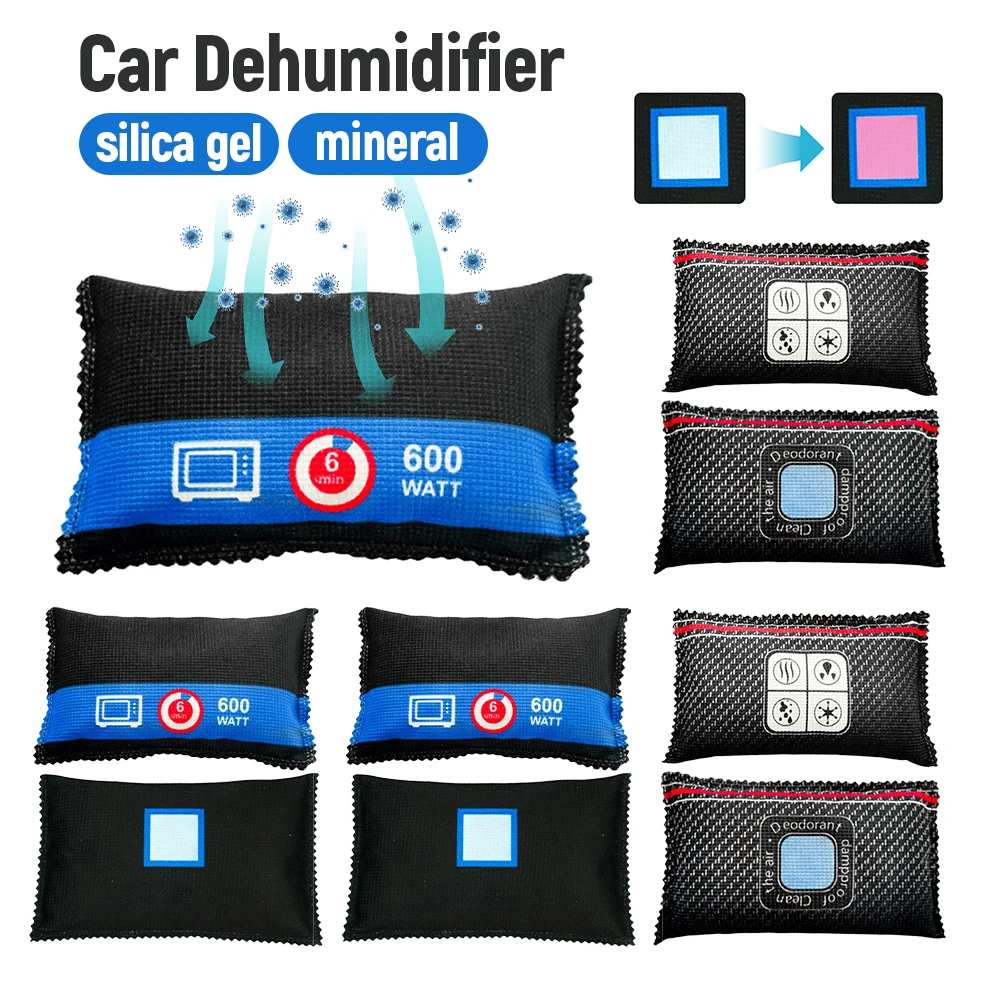 

Car Dehumidifier Desiccant Dehumidifier Bag Multifunction Silica Gel Moisture Absorbing Bag Silica Gel/Mineral for Home Car