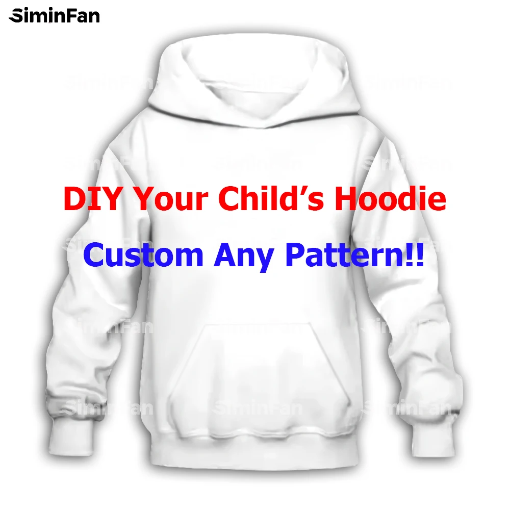 

DIY Custom Children 3D All Over Printed Boy Girl Kid Hoodie Zipper Jacket Teenager Pullover Sweatshirt Youth Coat Unisex Outwear