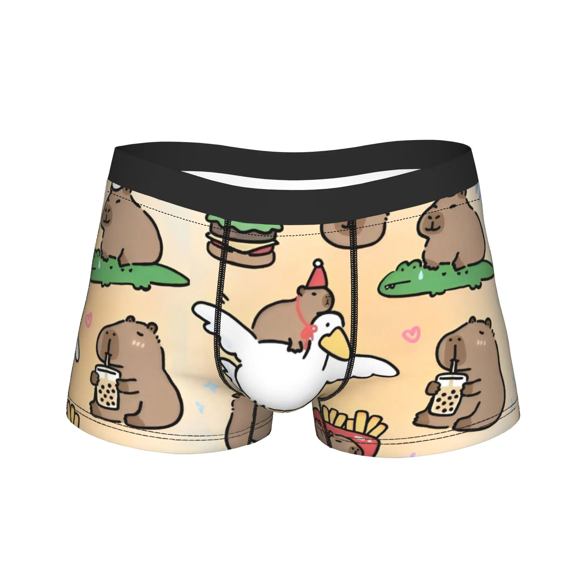 

Мужские трусы-боксеры с милым изображением капибары, мягкие трусы, нижнее белье, мужские трусы-боксеры, размеры S-XXL