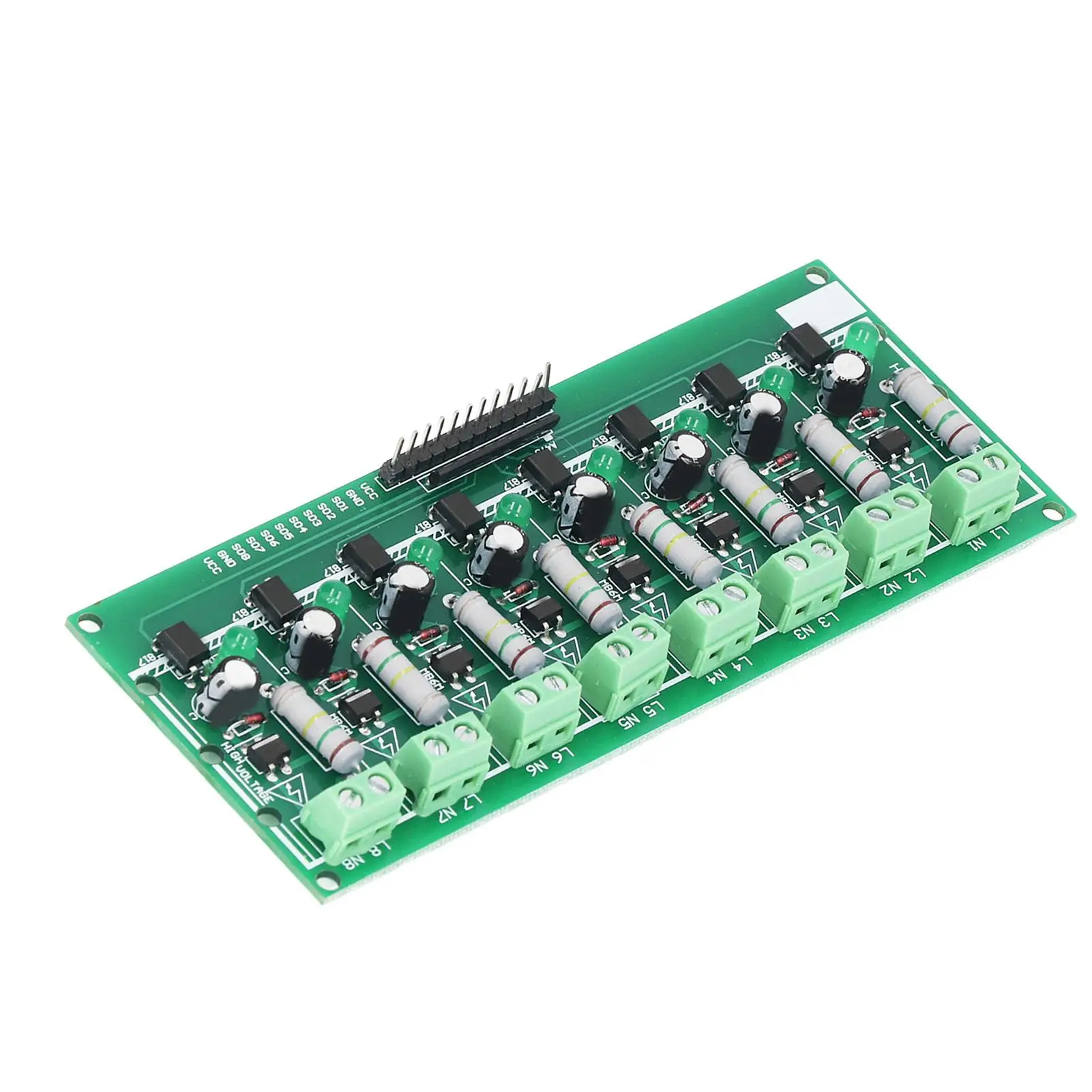 220V AC Optocoupler Isolation Voltage Detect Board 8 Channel PLC Detection Module for diy