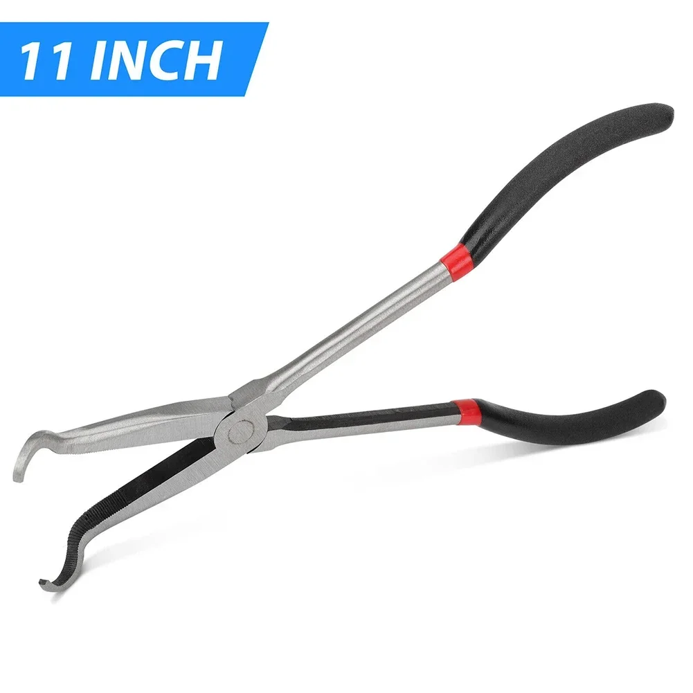 11inch Hose Gripper Plier Carbon Steel Spark Plug Removal Pliers Long Handle Car Electrical Disconnect Plier Radiator Hose Clamp