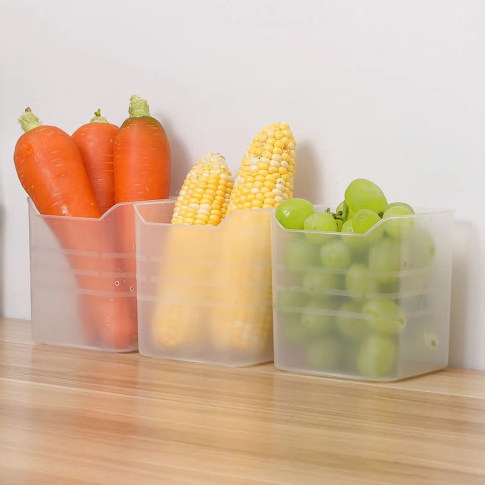 Say Goodbye to Fridge Clutter with These Clear Side Door Storage Boxes - Perfect for Organizing Your Food