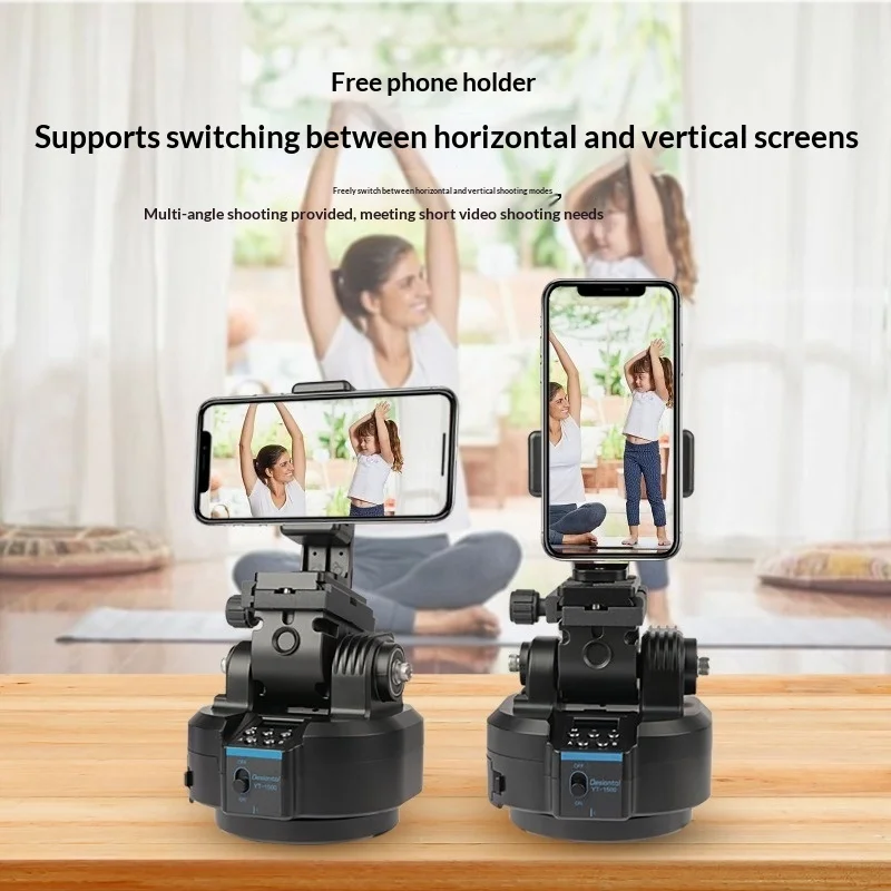 Desiontal MT-1500 Motorized Pan Tilt, 2KG Load, 360° Rotation, Remote, AB Preset, 10H Battery, for DSLR Phone Live