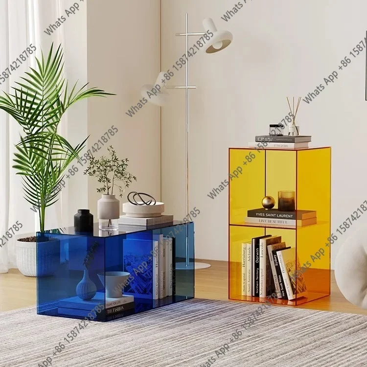Mn Acrylic Shelf Floor-to-ceiling Storage Living Room Multi-layer Two-layer Storage Cabinet Small Entrance Desktop Display Rack