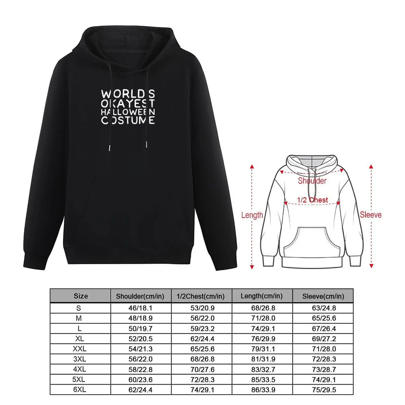 World's okayest halloween costume Pullover Hoodie men's clothing new in hoodies & sweatshirts