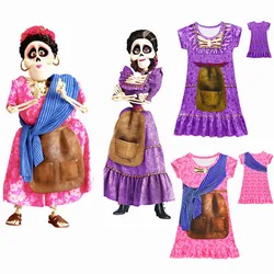 New 3-10 Years Children Dress Movie C-COCO halloween Cosplay Costumes Girls Dresses Christmas Party Fancy Dress C19645CH