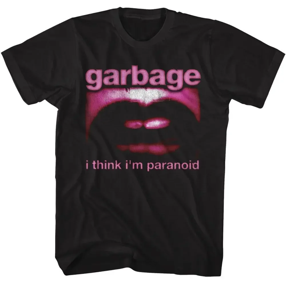 Garbage Paranoid Mouth Black T Shirt