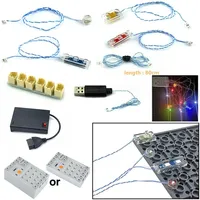 LED Light Bricks USB 1.35pin Hub 1X1 1x2 1x3 Building Block Bluetooth Control MOC Technical Parts Street Contruction Toys Leduo