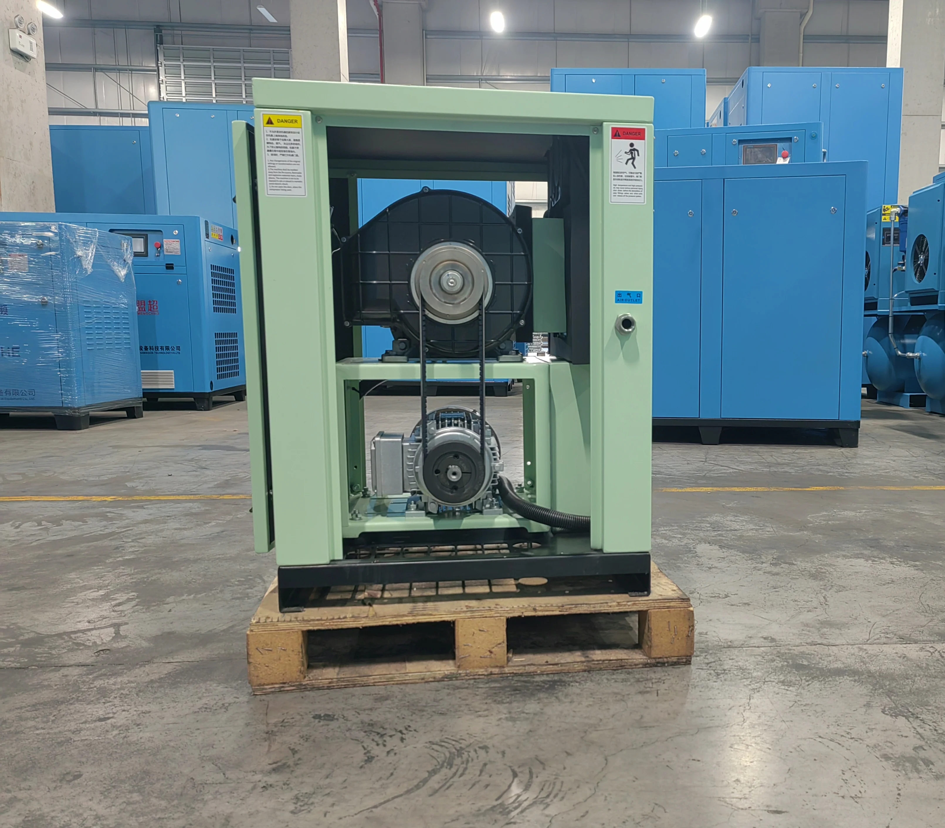 Factory 22kw 15hp Silent Screw Air Compressor Industrial Rotary Lubricated Core Motor Engine Air Cooled Including Bearing Rubowy