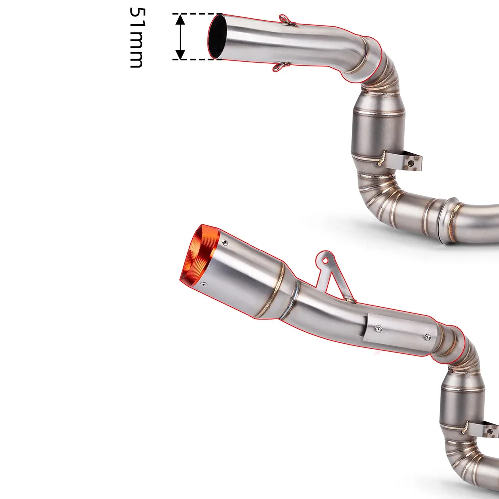 Full exhaust system Motorcycle Mid Link Pipe For KTM DUKE 790 Duke 890 890R KTM 790 Adventur R KTM790 R Rally 2019 - 2022