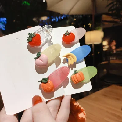 2020 New Hair Accessories For Fashion Women Girls Cartoon Hair Clip Fruit Strawberry Headwear Hairpin Hair Styling Tools