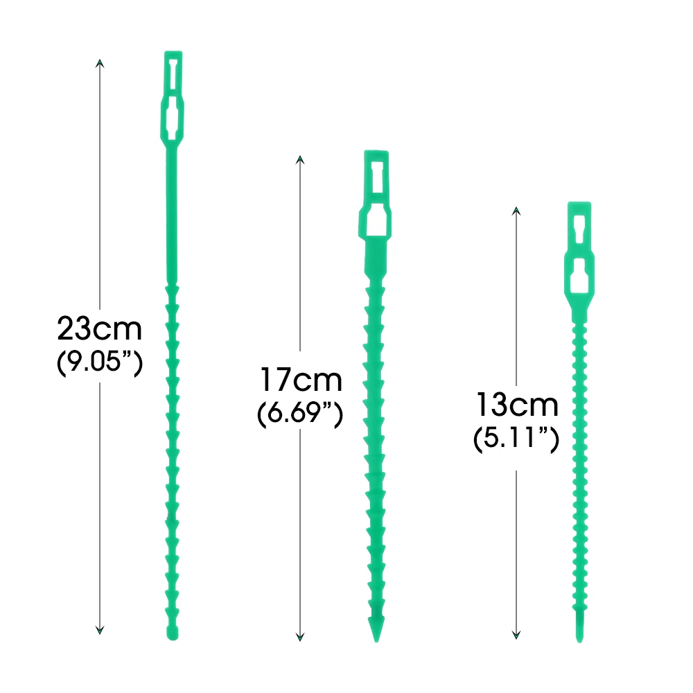 調整可能なガーデンケーブルタイ、植物サポート、低木ファスナー、ツリーロック、再利用可能なナイロンケーブルタイ、調整が簡単、10,500個