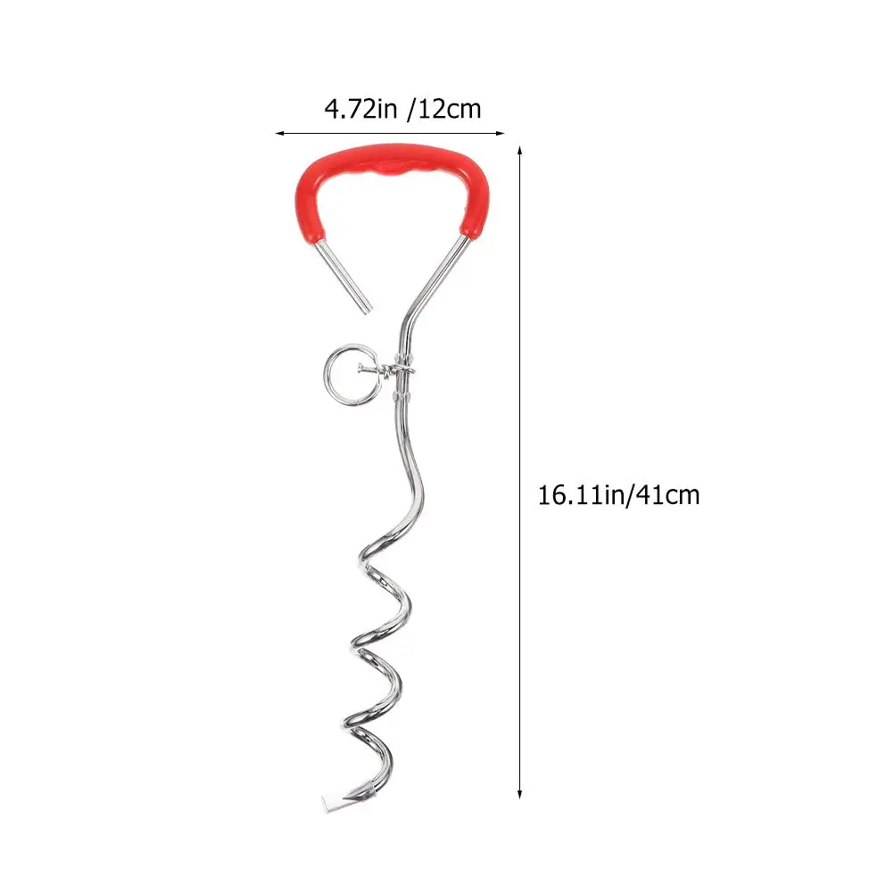 Metal espiral cão amarrar estaca resistente cão chão estaca âncora cão post trela reboque corda parafuso de fixação