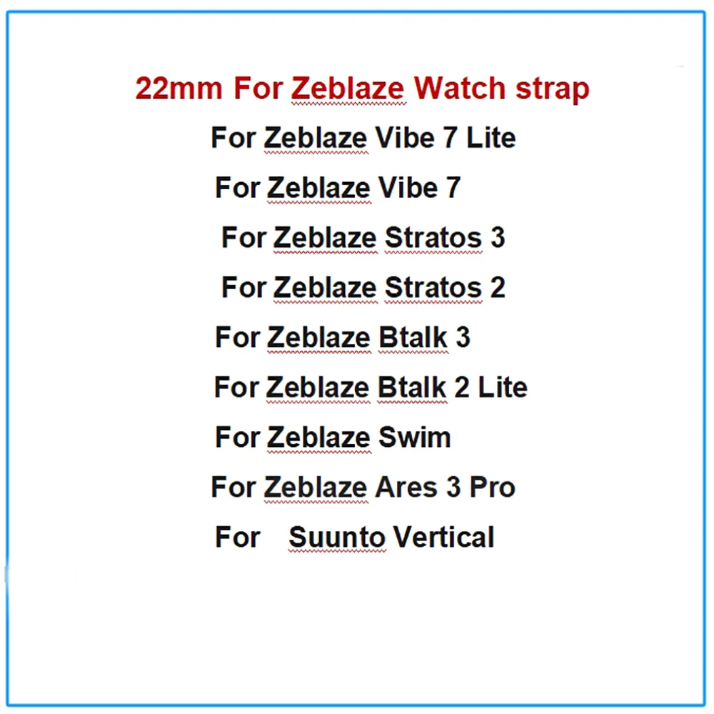22mm Nylon Strap For Zeblaze Vibe 7 Pro Watch Band For Zeblaze Stratos 2 3 Btalk 2 Lite Ares 3 Pro Bracelet Wristband Watchband