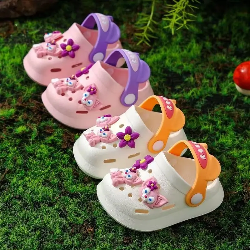 Disney scarpe Casual per bambini EVA LinaBell Summer Cartoon Cute Indoor Girls antiscivolo suola morbida pantofole Baotou scarpe bianche rosa