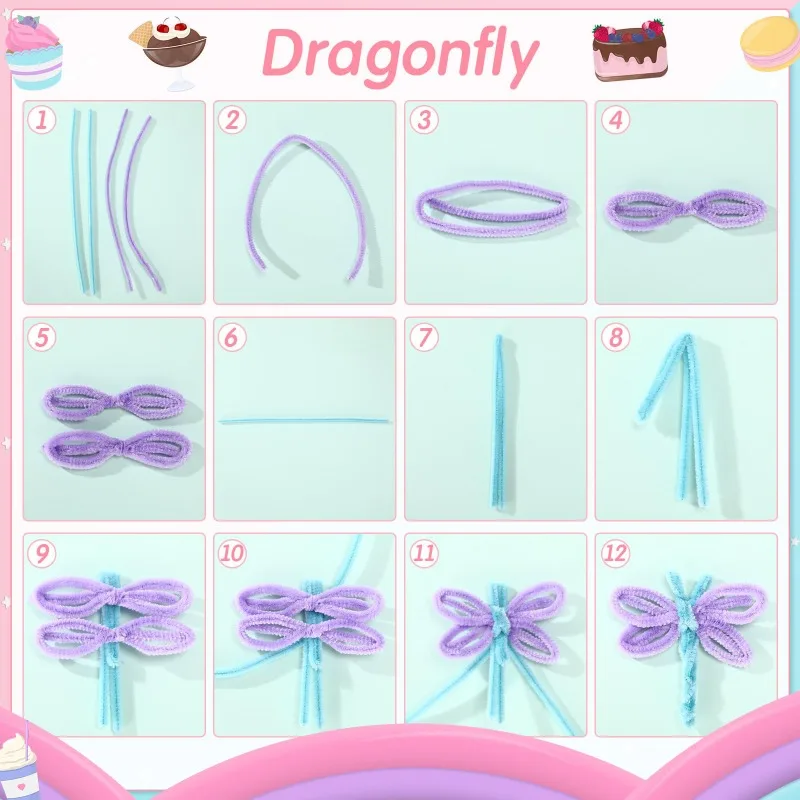 الجملة الملونة الكبيرة الأنابيب المنظفات للحرف اليدوية Diy بها بنفسك أفخم الجذعية الإبداعية هواية ملف دي الشنيل منظفات الأنابيب 500-100 قطعة #6