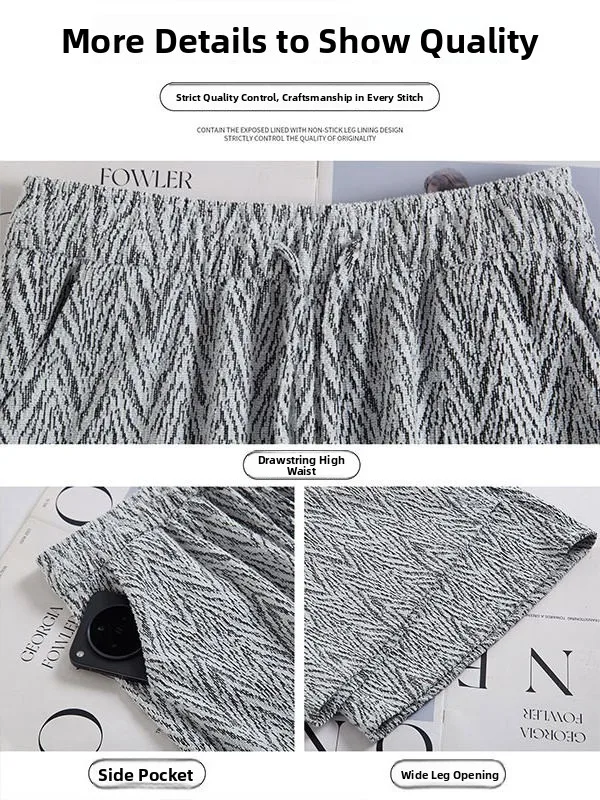 بالإضافة إلى حجم المرأة Ele عالية الخصر واسعة الساق السراويل مستقيم قطع عارضة السراويل التخسيس تصميم الخريف الشتاء Faion