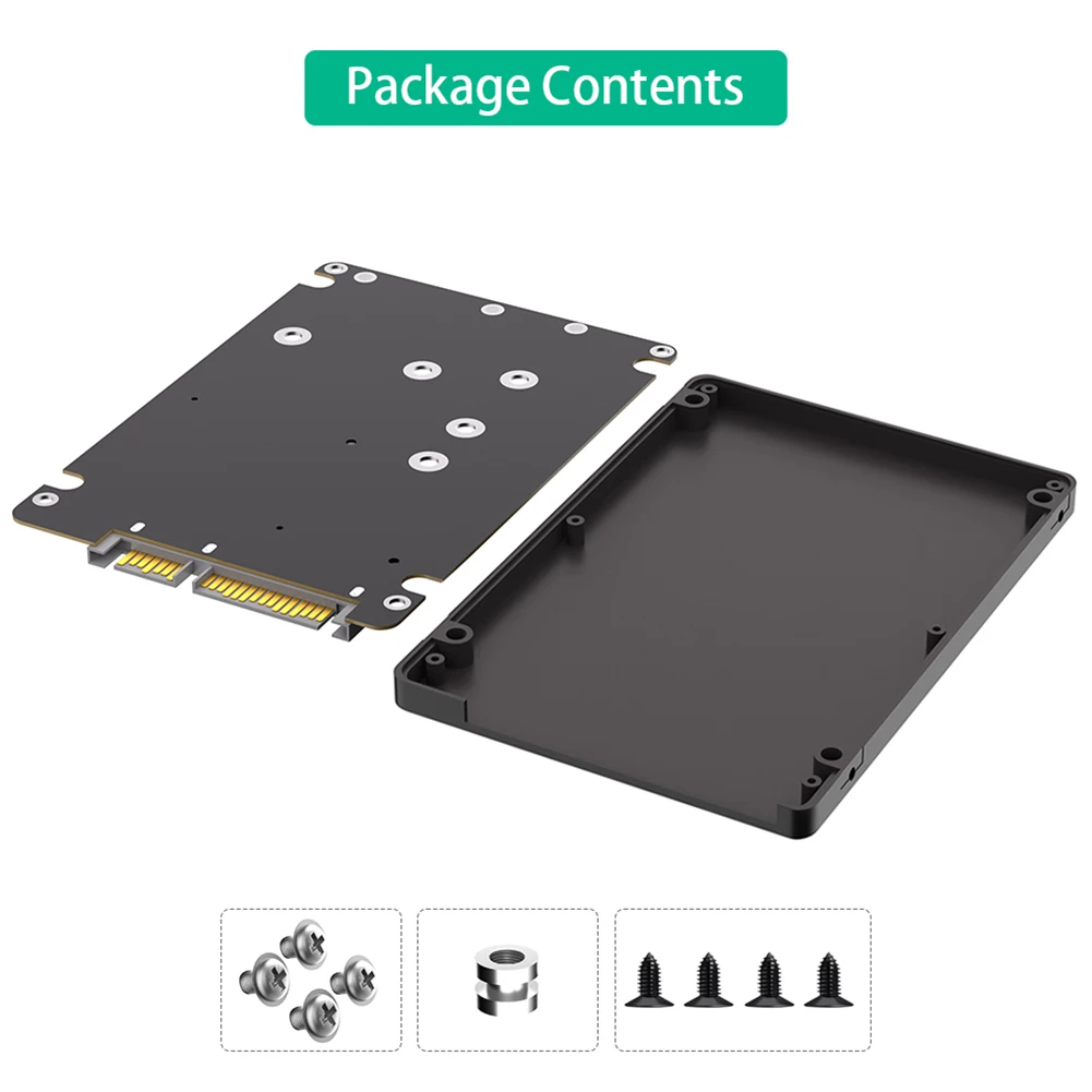 6Gbps M.2 NGFF B-Key & MSATA SSD To SATA 3.0 Adapter Card M.2 NGFF SSD To SATA 3.0 Converter Case Enclosure Hard Disk Adapter