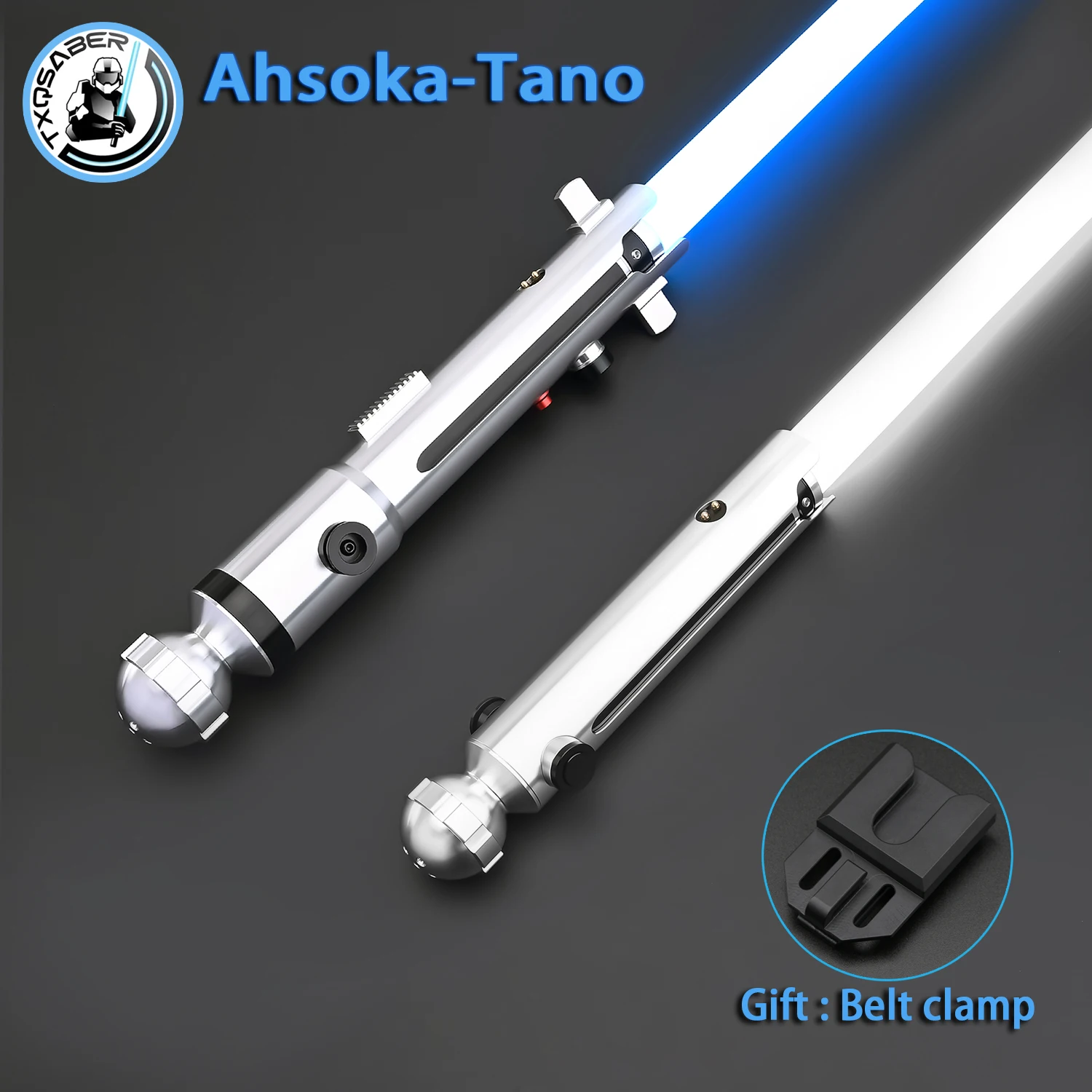 

Лазерный меч TXQSaber Ahsok Tano RGB для тяжелых дуэлей, премиум-класса, с NeoPixel, Bluetooth-управлением, плавным движением, металлической рукоятью, подарок