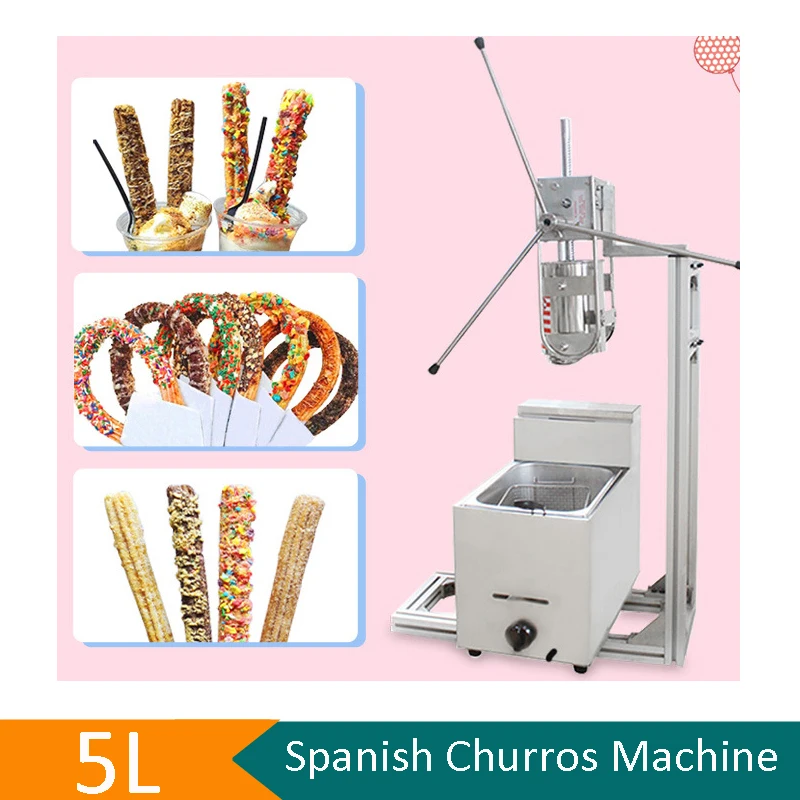 

Заводская цена Машина для изготовления чурро из нержавеющей стали 5 л Машина для изготовления чуррос Портативная испанская ручная наполнитель чуррос Сковочное оборудование