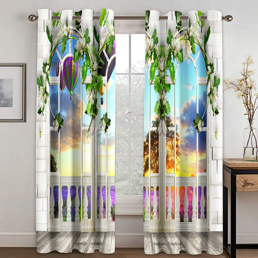 3D Printed Shower Curtain Waterproof our window scenery curtains Home Decoration