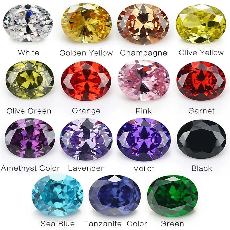 

Oval Shape Synthetic Nanocrystal Green Color Loose Gemstones Multiple Sizes Nano Stones Heat Resistant For Jewelry Making