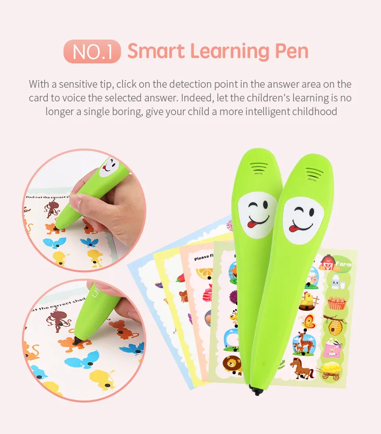 Baby Educational Voice Reading Machine Point Book Smart Point Pen Children Study Leaning Story Toy English Language Operation