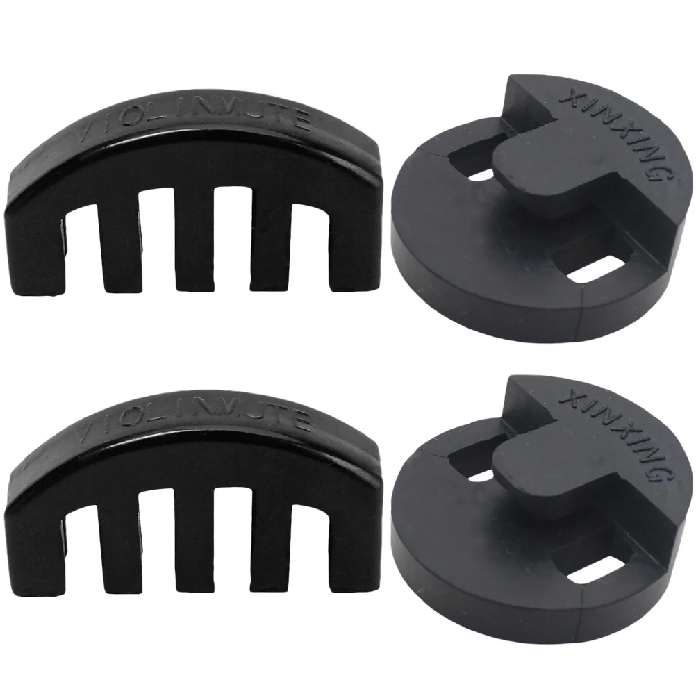

4 Pcs Violin Mute for Beginners Foldable Stand Sound Violins Accessories Black Cello