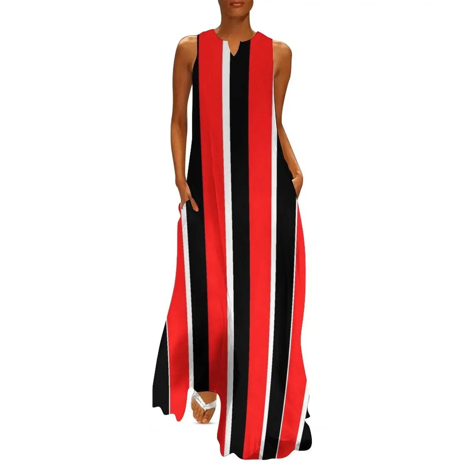 

RED BLACK AND WHITE STRIPED DESIGN Long Dress summer dresses womens 2025 prom dress summer dresses Dress