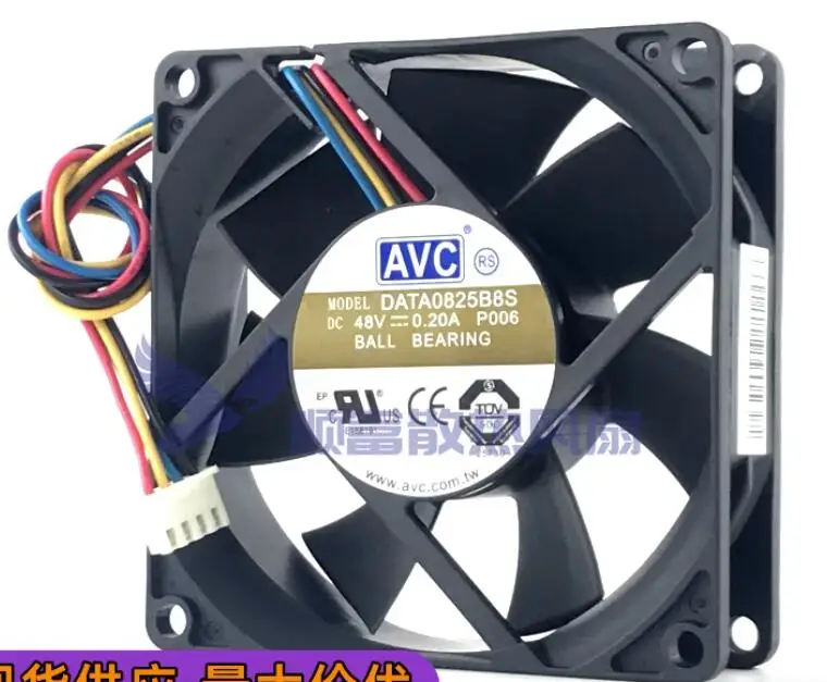 

Ltsf For AVC DATA0825B8S P006 DC 48V 0.20A 80x80x25mm 4-Wire Server Cooling Fan8cm