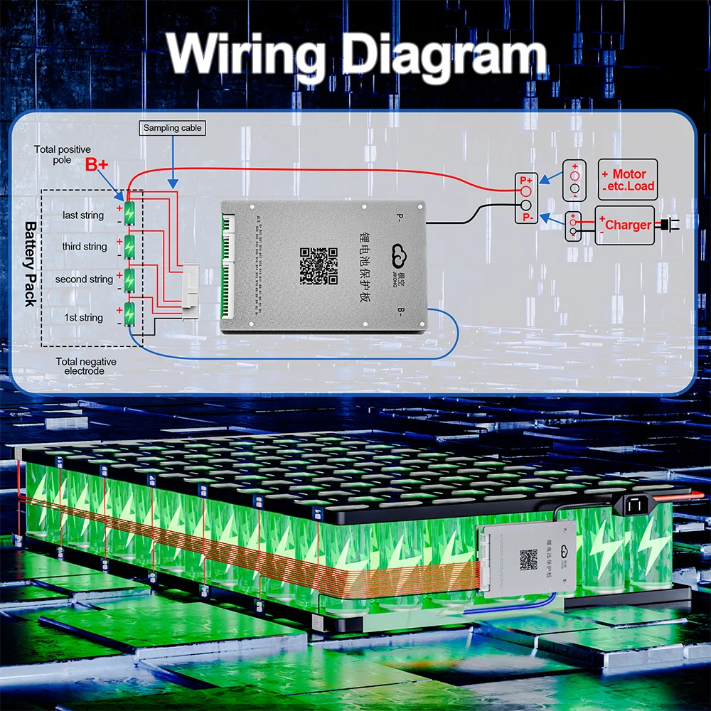 Jkbms smart active balancer lifepo4 li-ion lto power management 3-8s 24v 100a 200asupport bluetooth