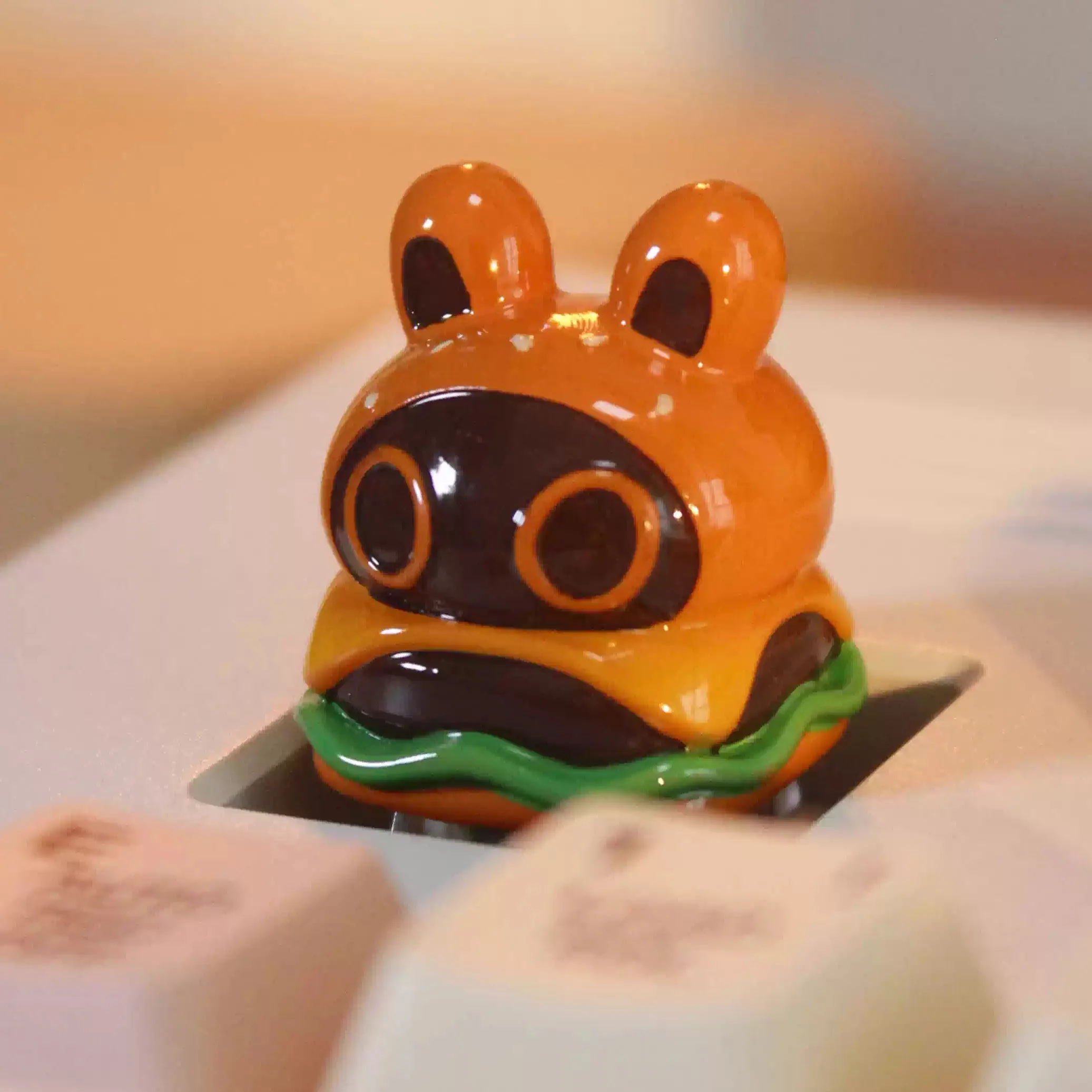 

Колпачки для ключей в виде гамбургера, креативные оригинальные колпачки для ключей ручной работы из смолы «сделай сам», кавайные колпачки для механических украшений для клавиатуры