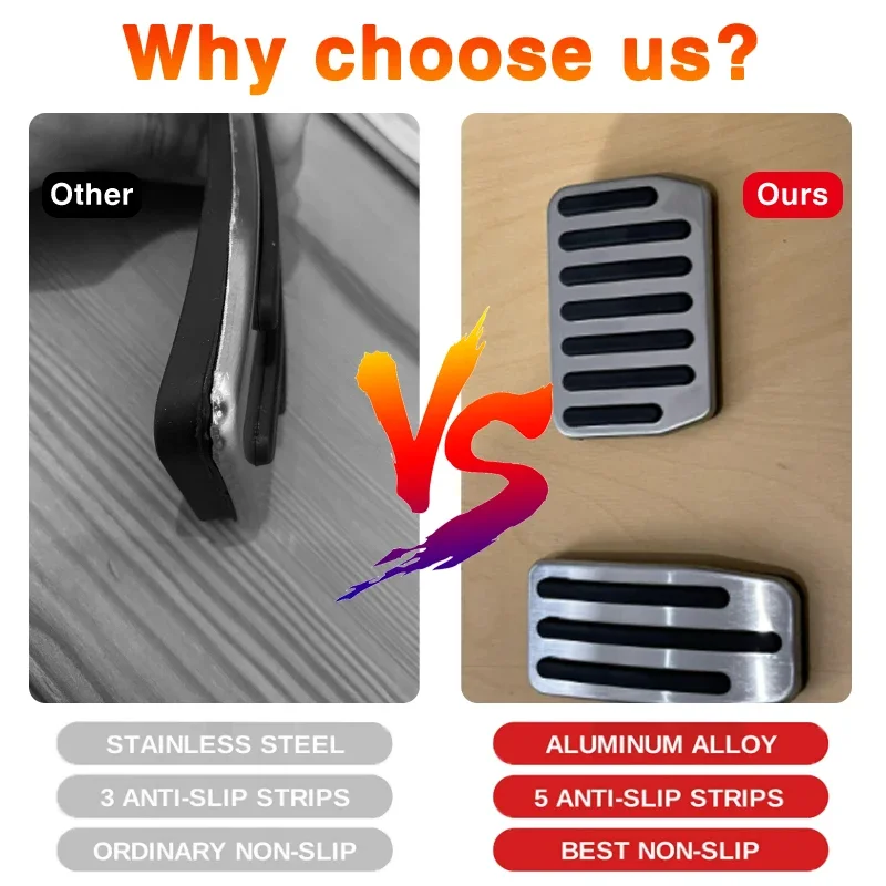 Car Foot Pedals for Land Rover Range Rover L405 2012~2022 2016 Gas Fuel Accelerator Brake No Drilling Restfoot Pedal Cover Pads
