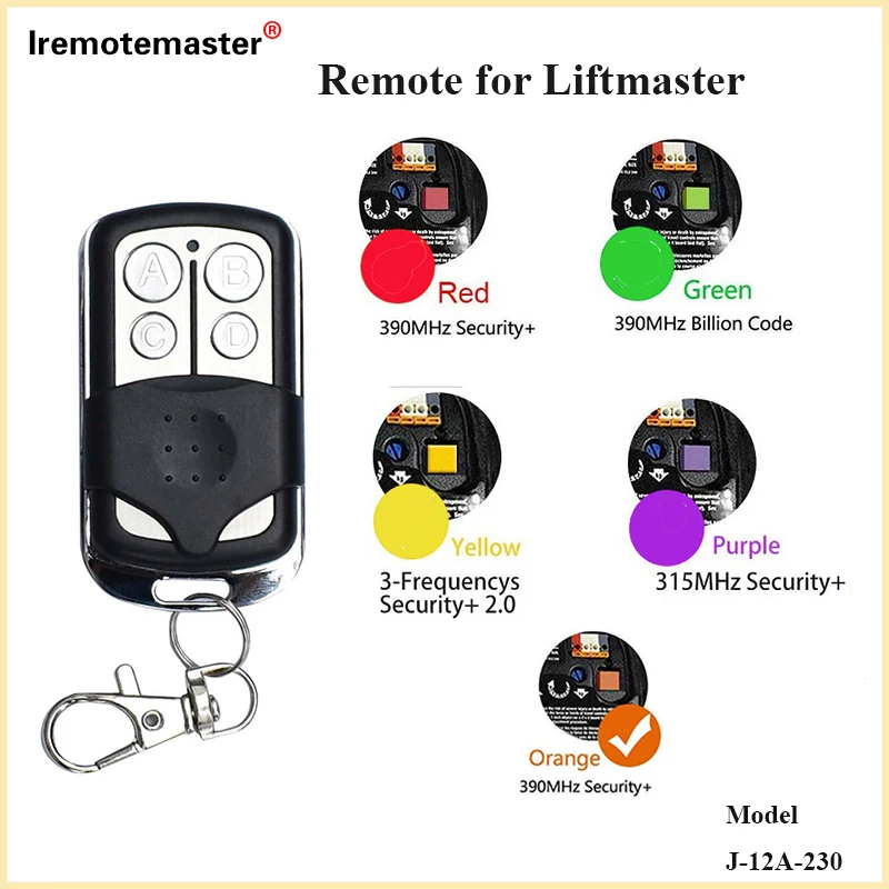 

For LiftMaster Craftsman 893MAX 230MAX-4V3 371LM 971LM 81LM 891LM Gate Openers with Purple/Yellow/Green/Orange/Red Learn Button