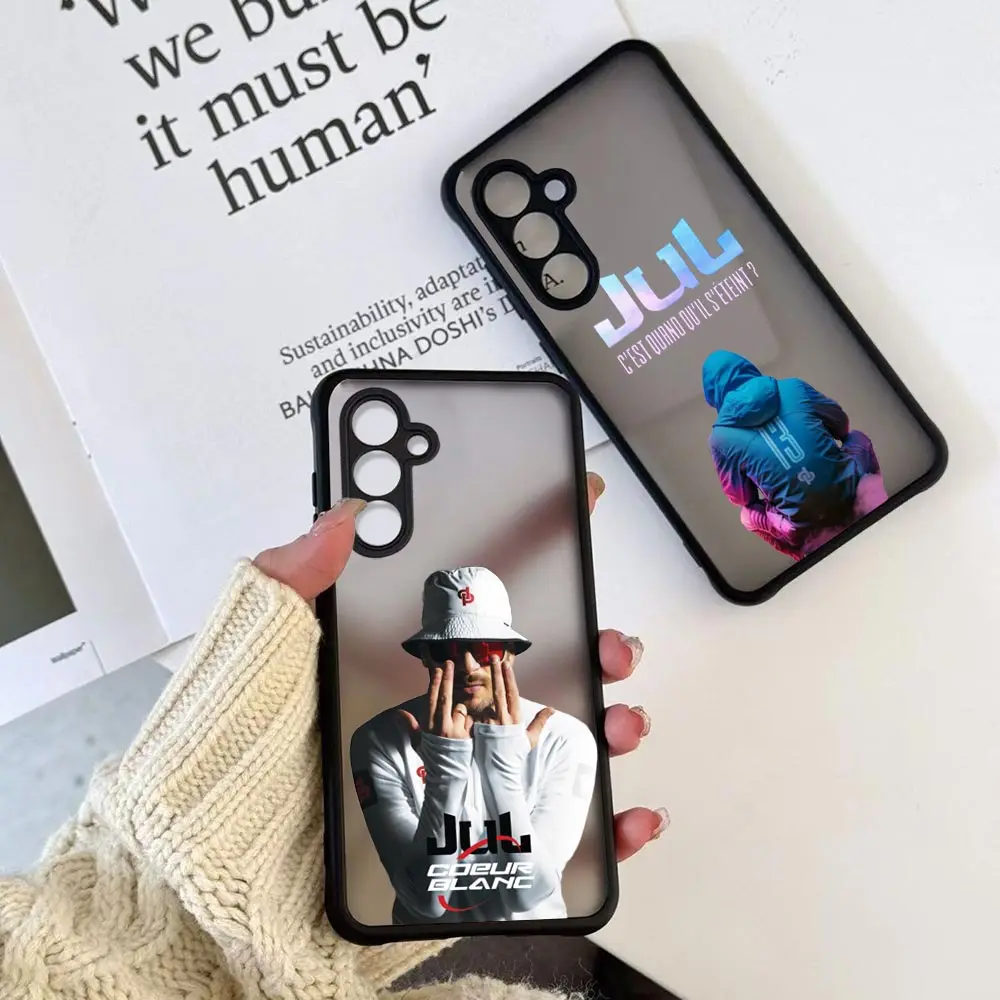 JuL Rapper C'est Pas Des Lol Phone Case For Samsung Galaxy S24Ultra S23 S21 S20 Fe S10 S9 S8 Plus S24 Ultra 5G Cqoue Matte Cover