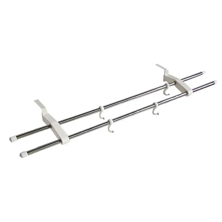 Double Pole Radiator Towel Rail With 4 Hooks Strong Load-Bearing Capacity For Home Power Hand Tools Accessories