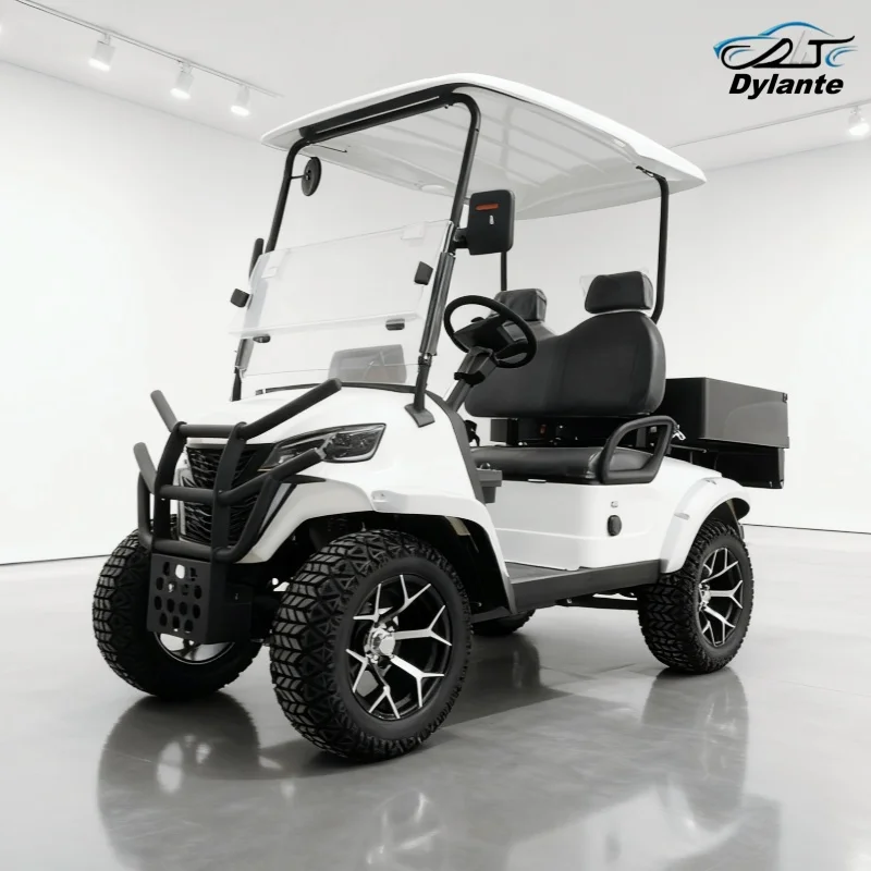 

2025 Powerful New Energy Electric Golf Cart Golf Buggy Cart Rapid Delivery Street Legal With Folding Windshield Rear Cargo Box
