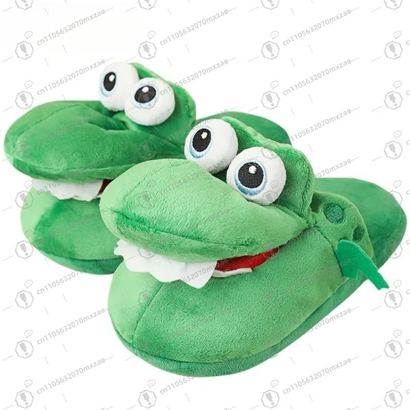 

Funny crocodile slippers | Walking mouth can dance, creative plush slippers, indoor non-slip, home funny