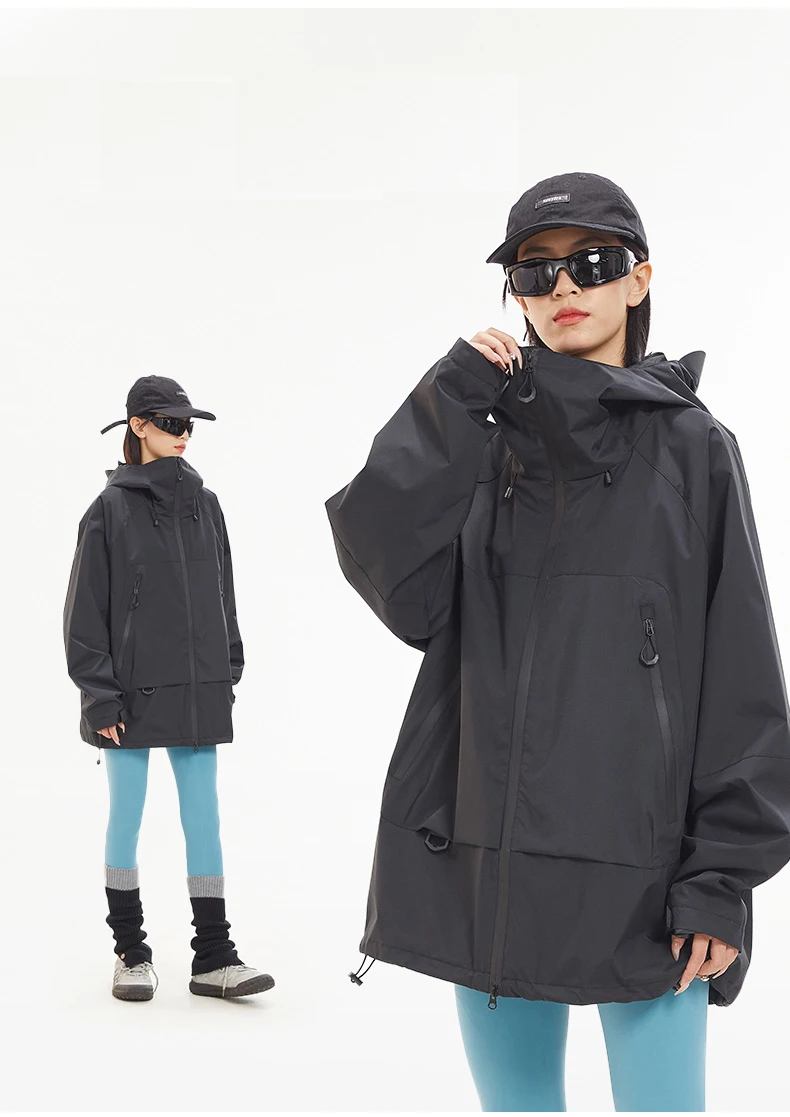 CHRLCK Wasserdichte Wanderjacken für Herren, Frühling/Herbst, winddichte Camping-Windjacke, Damen-Angel-, Trekking- und Laufjacke, Unisex – Detail 4