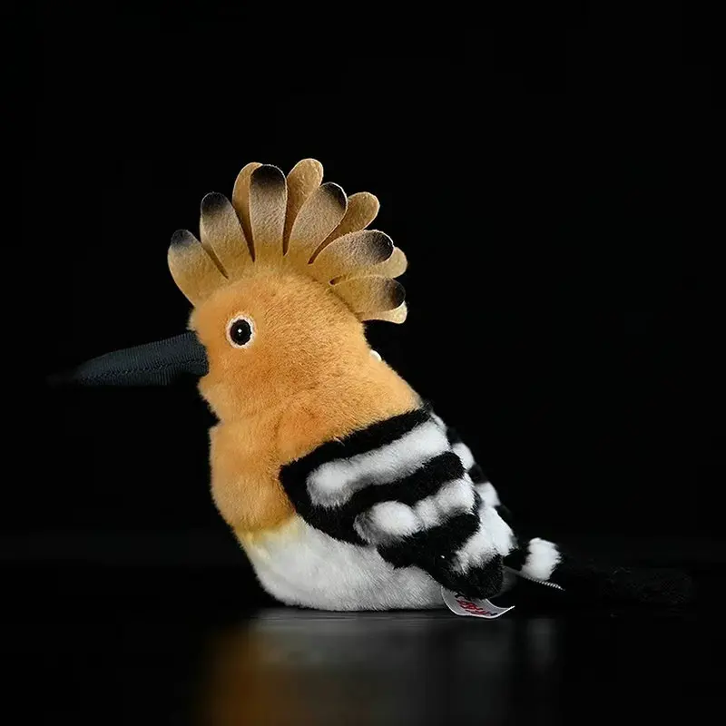New 15x14cm Common Hoopoe Plush Toy Birds Woodpecker Plushie Titmouse Peluche Lifelike Stuffed Animals Simulation Doll Gift