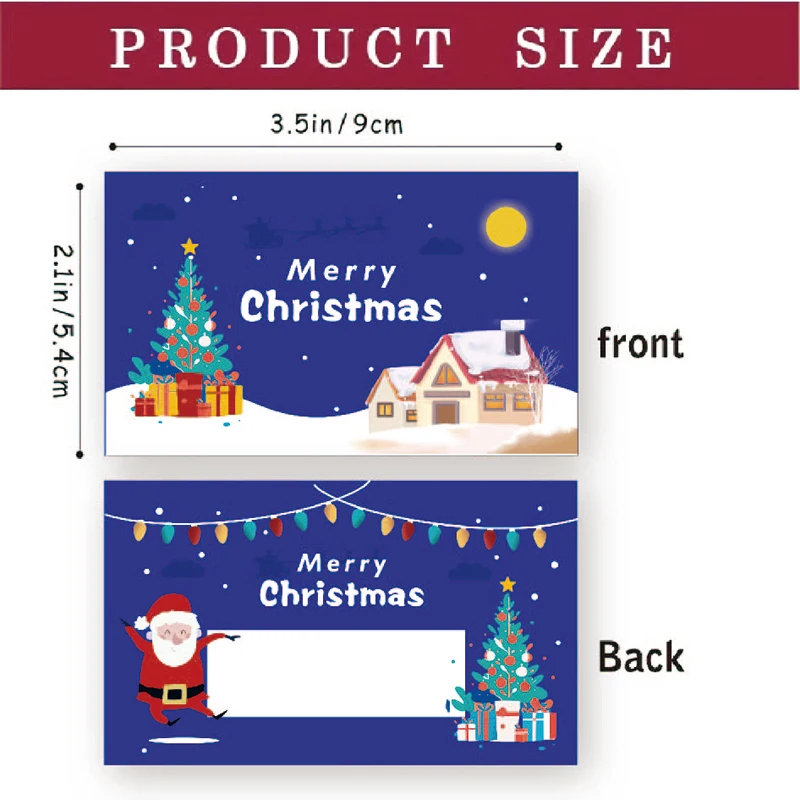 50 Pcs Christmas Scratch Off Cards Xmas Holiday Scratch Cards for Small Business Restaurant Teacher Festive Raffle Ticket Suppli