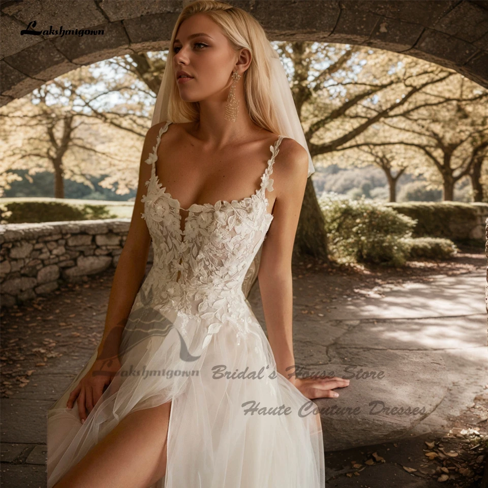 Lakshmigown Civil Lace Bohemian Hochzeitskleider 2026 Vestido Noiva Sommer Strand Brautkleider Rückenfreie Maßanfertigung – Detail 2