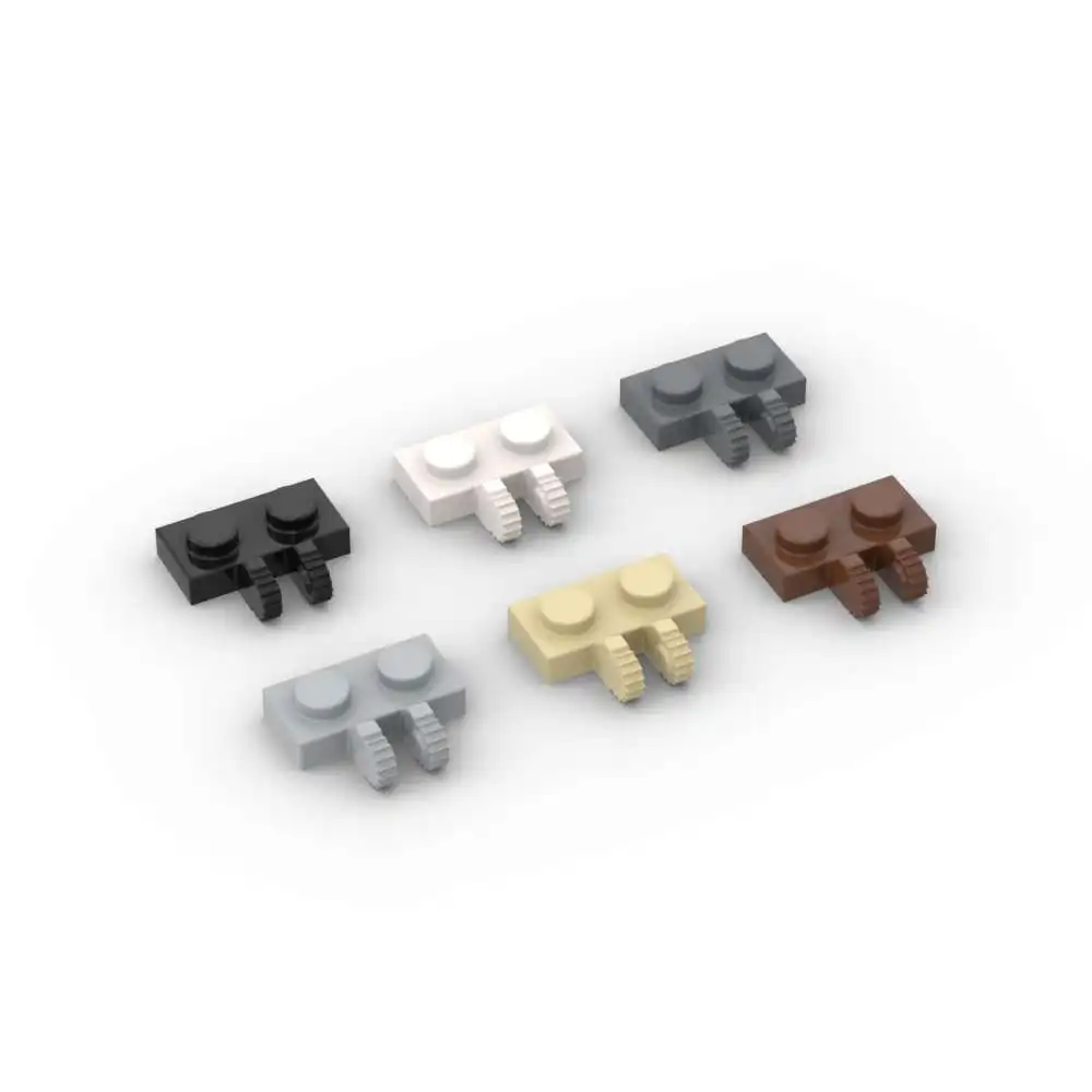 MOC 10PCS 50340 측면 잠금 장치 60471 1x2 힌지 플레이트 빌딩 블록 하이테크 일반 적응형 벽돌 매혹적인 장난감 선물