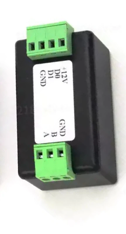 Wiegand Signal Extender Converter, Auto Recognizes All WG Formats, Long Distance Transmission via RS-485 Access Control Spare