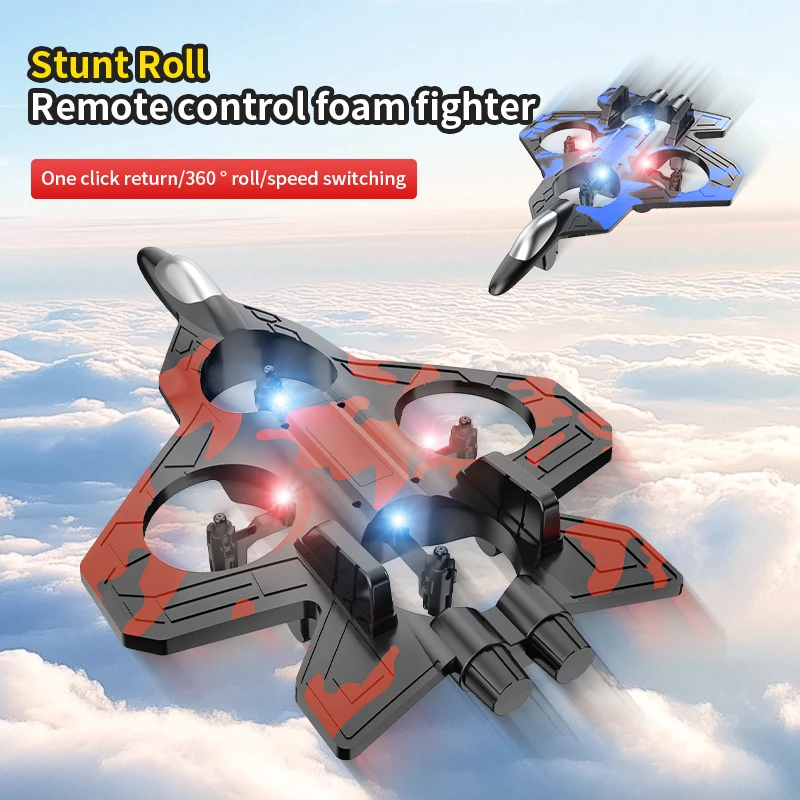 2.4G Remote Controlled Aircraft Foam Drone Anti-Drop Stunt Toy One Click Return Airplane Radio-Controlled Toys for Boys Children