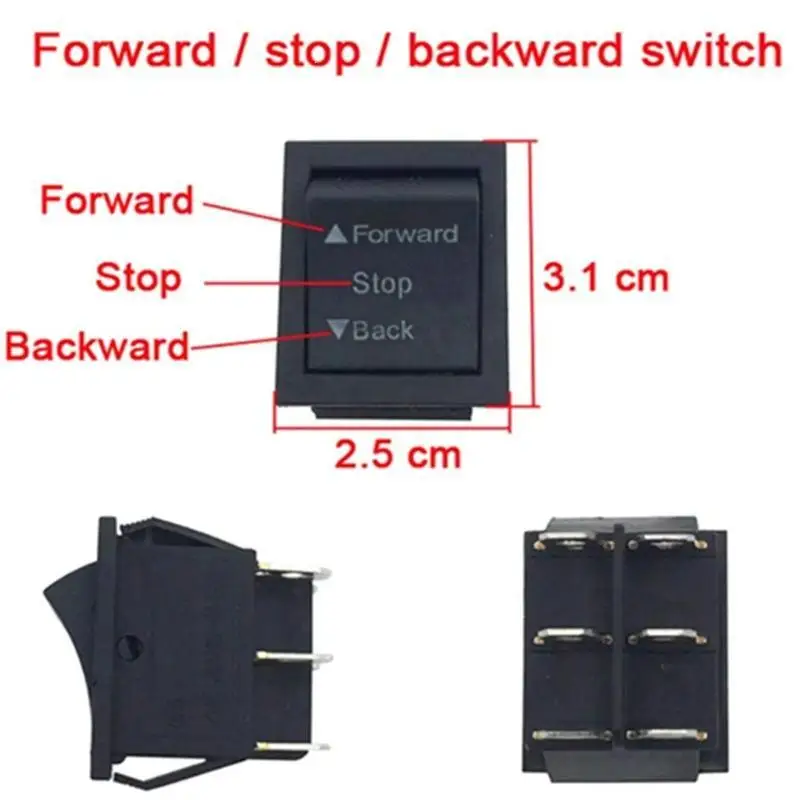 Forward Reverse Switch Universal Replacement Accessory for Kids Electric Ride On Toy Vehicle Repair Part